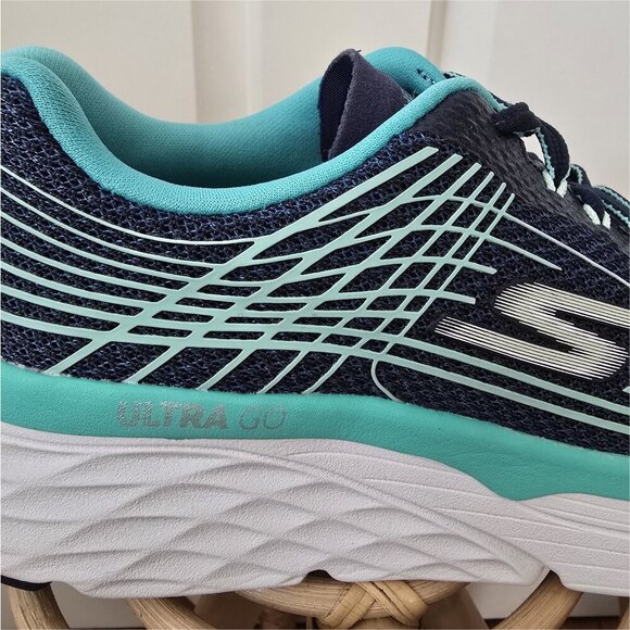 NEW Skechers Ultra Go Run Max Cushion Elite Blue Turquoise Sneakers Women's 7 - Picture 10 of 15